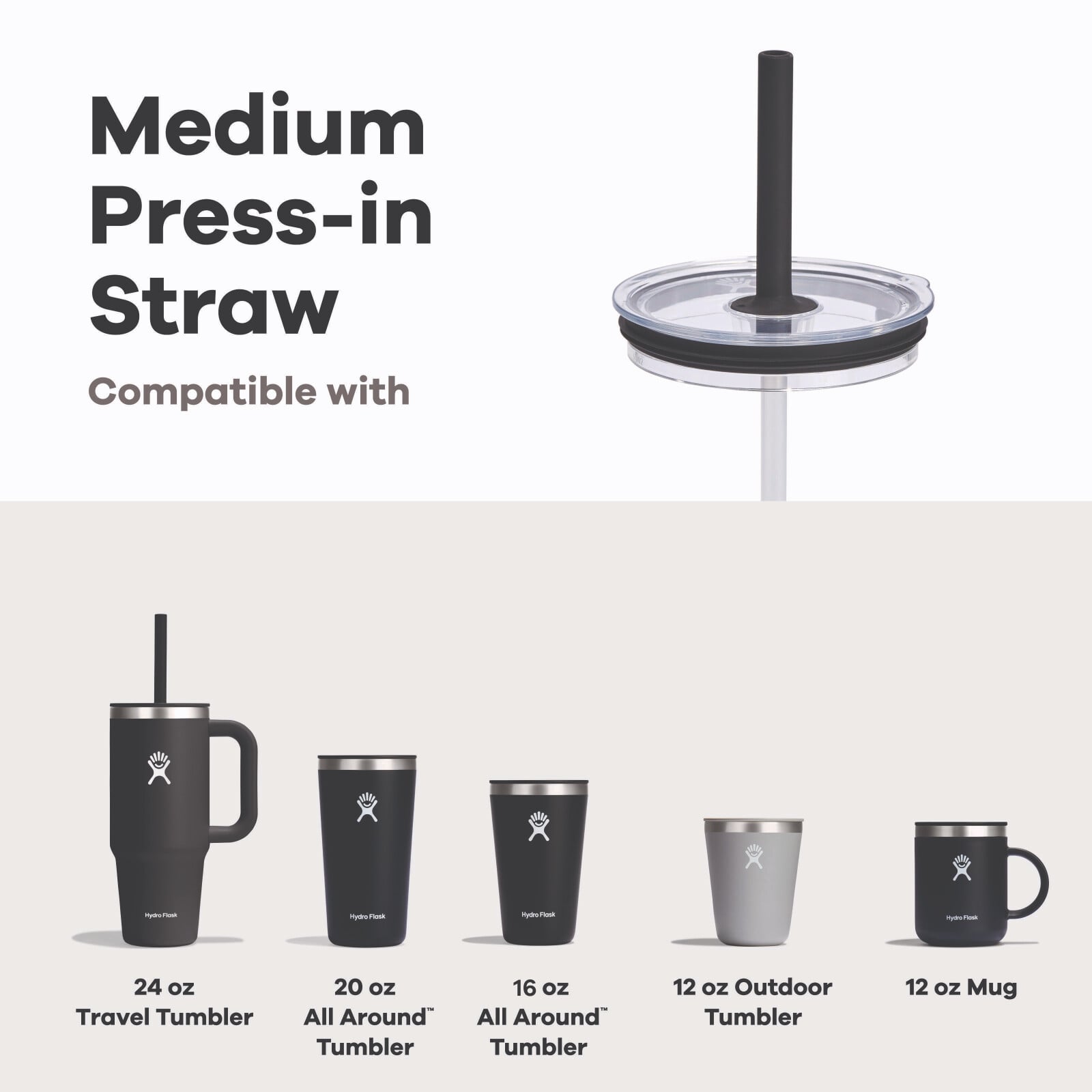 Medium Press-In Straw Lid - Image 3