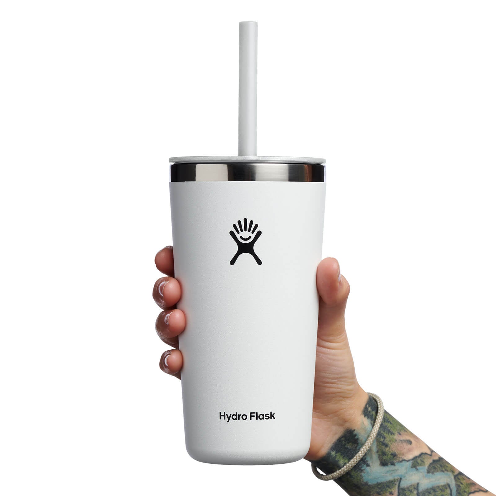 20 oz All Around Tumbler with Straw Lid - White - Image 5